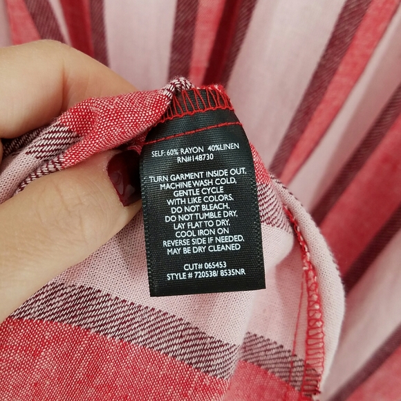 ECI NEW Colorblock Stripe Flounce Hem Dress Size 8 - Picture 7 of 8